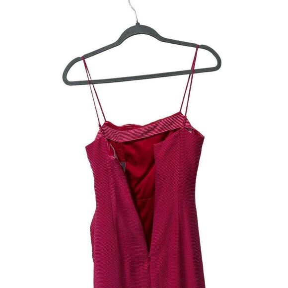 Keepsake the Label Ruched Ruffled Red White Striped Cami Midi Dress Size S - Picture 9 of 14